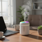 Mini USB Air Humidifier & Aroma Diffuser with LED Lights