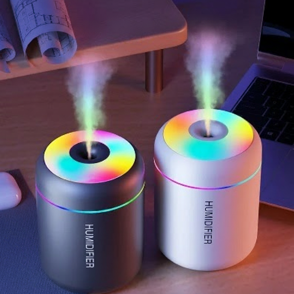 Mini USB Air Humidifier & Aroma Diffuser with LED Lights