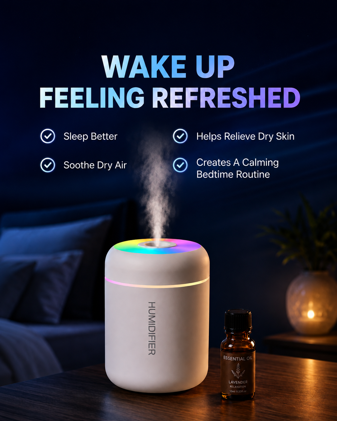 Mini Humidifier and Aroma Diffuser