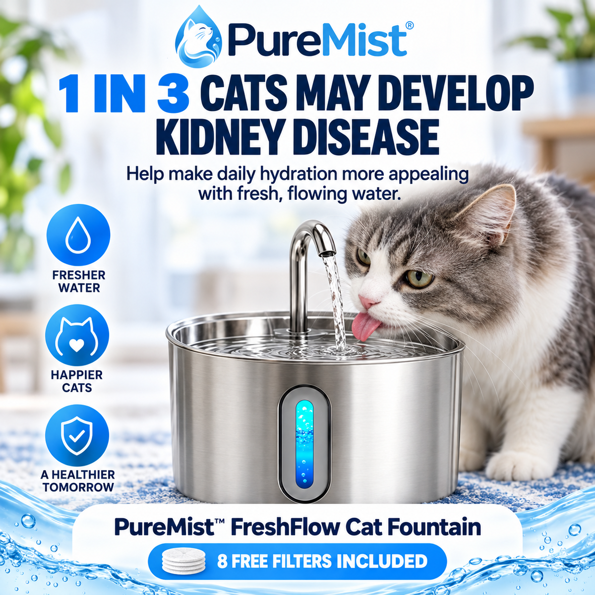 PureMist™ FreshFlow Cat Fountain