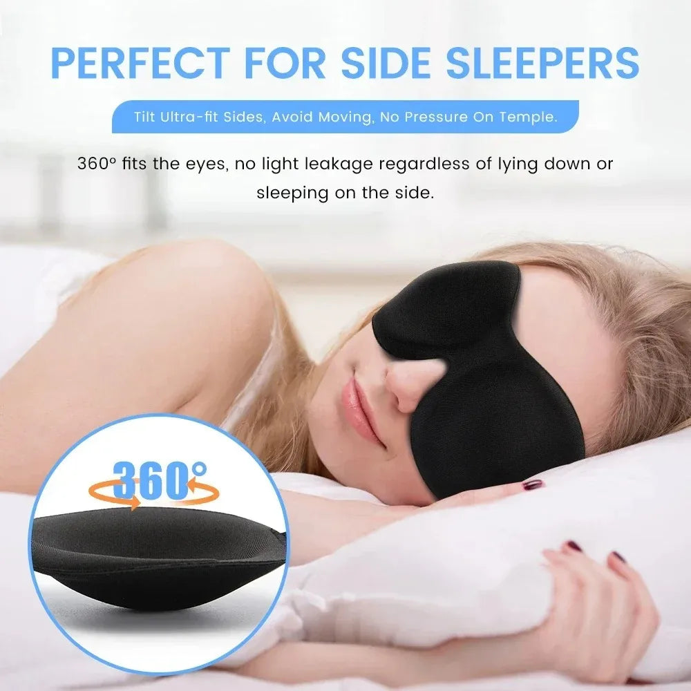 3D Sleep Mask Blindfold Sleeping Aid Soft Memory Foam Eye Mask for Sleeping Travel Light Slaapmasker Eye Cover Lightweight Style