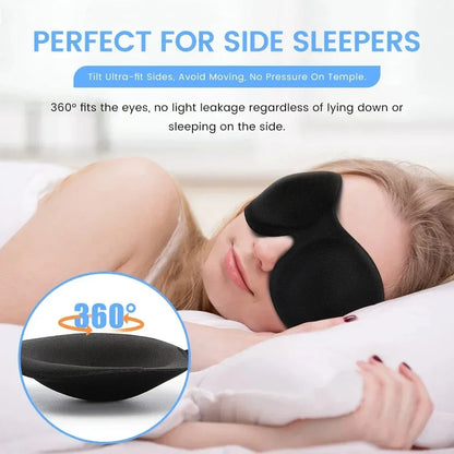 3D Sleep Mask Blindfold Sleeping Aid Soft Memory Foam Eye Mask for Sleeping Travel Light Slaapmasker Eye Cover Lightweight Style